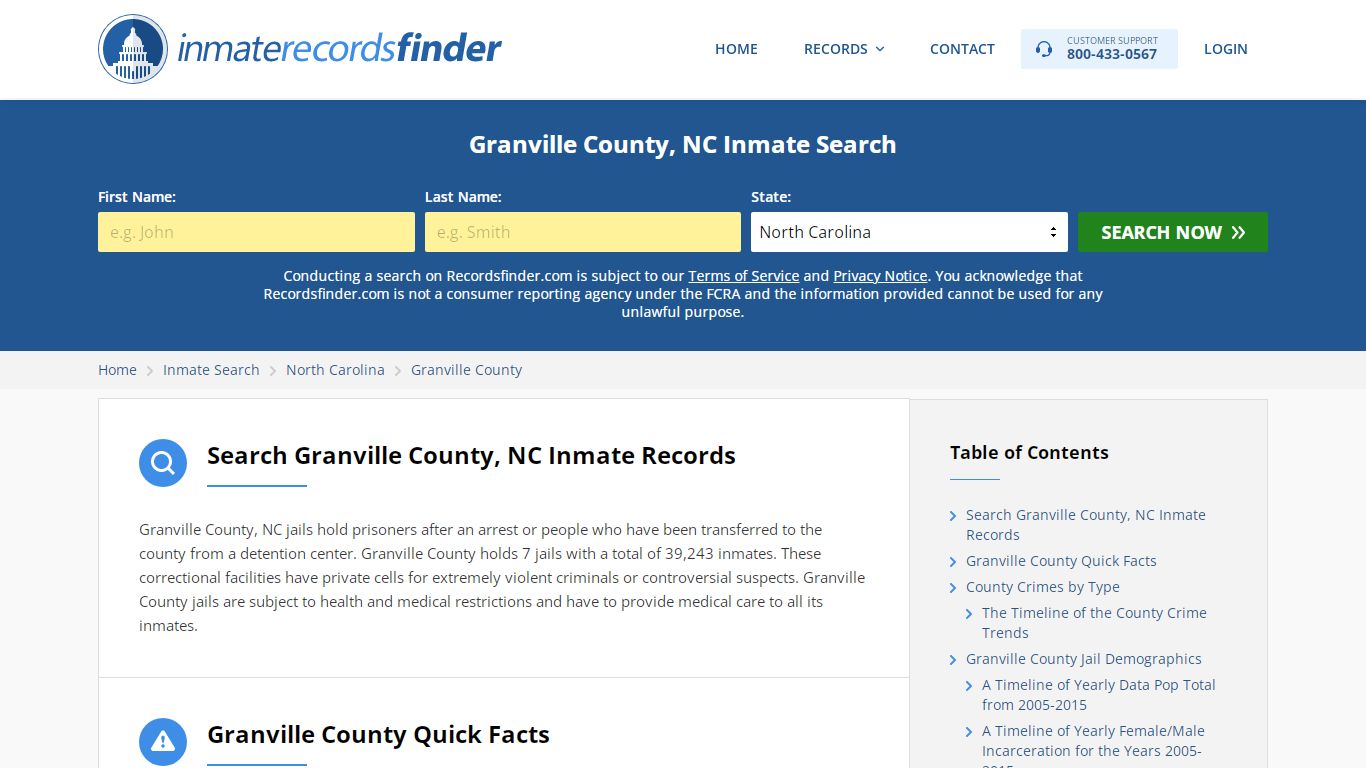 Granville County, NC Inmate Lookup & Jail Records Online